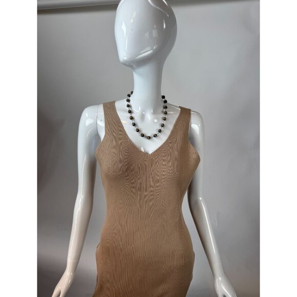 Rustic Wooden Bead Necklace With Metal Chain & Lobster Clasp - Picture 9 of 16